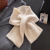 Wool  Knitted Scarf Women Winter Warm Scarves Bright Solid Color Design Thickened Shawl Soft Triangle Pashmina Neck