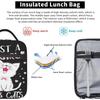 Lunchtasche Schwarz Weiße Katze Isolierte Lunchbox Damen mit Schultergurt, Thermische Wiederverwendbare Arbeits-Lunch-Kühltasche