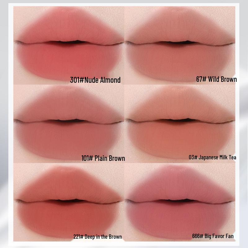 NOVO6208 Wasserdichter Matter Nude Lippenstift - Langanhaltend, Nicht-Klebend, Aufhellendes Finish