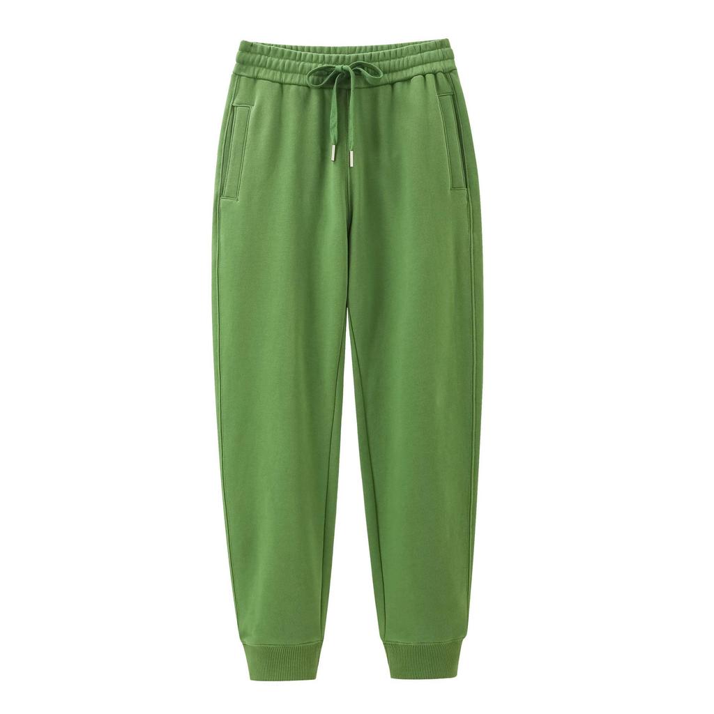 Women's Heavyweight Cotton Skinny Sweatpants - 380G, Washed, Fashion Casual, Spring/Autumn, Draping Style.