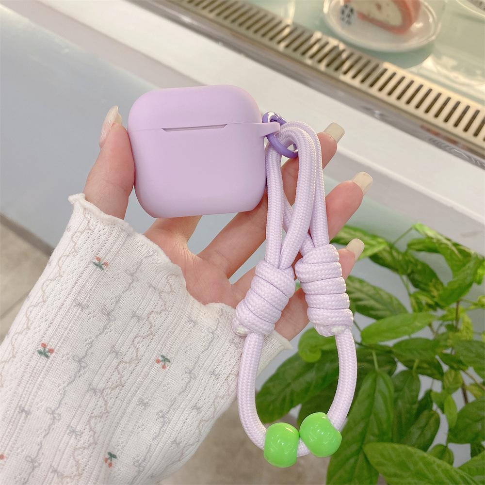Candy color silicone earphone cover for Apple AirPods 1 /1 generation beaded hand rope case PRO1/PRO1 anti-drop