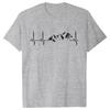 Men's Clothing Novelty Mountain Heartbeat Pulse Line T Shirt Climbing Hiking Graphic Tees Short Sleeve Father's Day T-shirt Men
