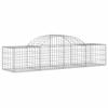 VidaXL Paniers à gabions arqués 7 pcs 200x50x40/60 cm fer galvanisé, gabion, cage de gabion, panier de mur de gabion, mur de 3146262