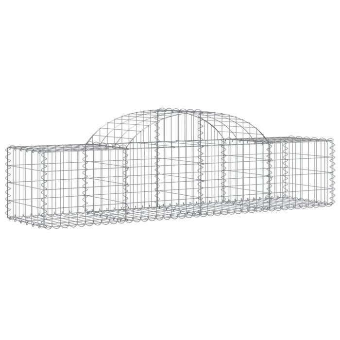 VidaXL Paniers à gabions arqués 7 pcs 200x50x40/60 cm fer galvanisé, gabion, cage de gabion, panier de mur de gabion, mur de 3146262