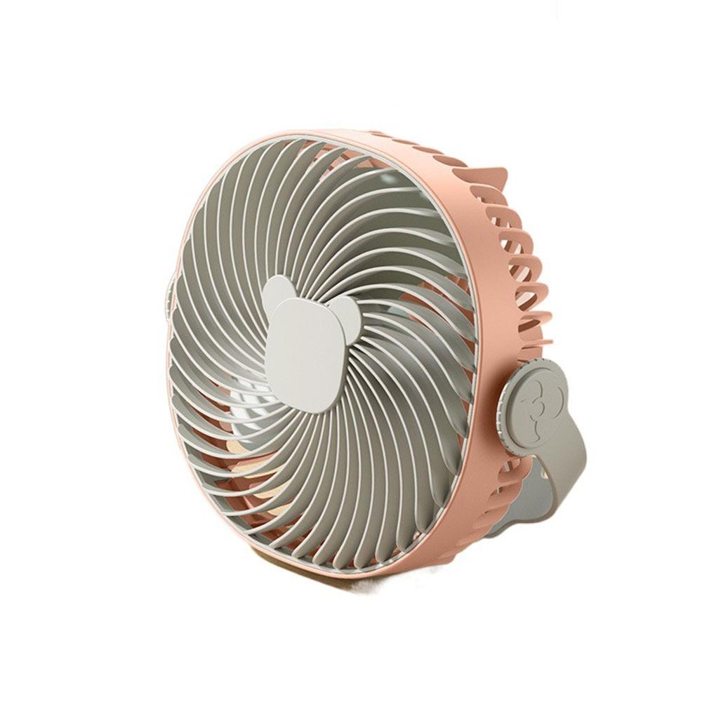 

Настольный вентилятор с сильным воздушным потоком, перезаряжаемый через USB, кондиционер, портативный подвесной потолочный вентилятор для кемпинга розовый