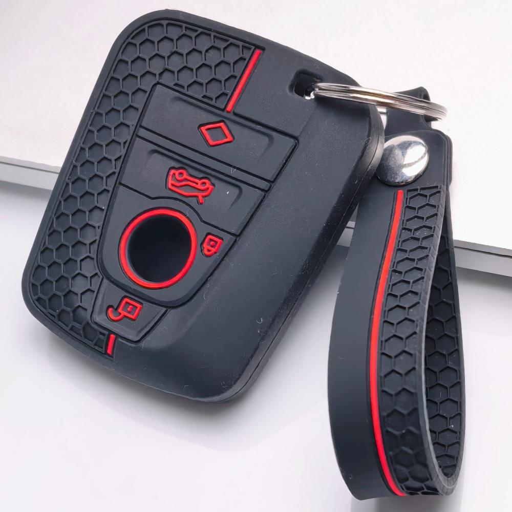 Key Fob Cover for BMW i3 i8 with Keychain Anti-Scratch Shockproof Protective Shell Holder Shockproof Structure Soft Grip Texture Easy Install Design