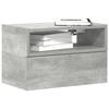 VidaXL Wall-mounted Bedside Table Concrete Grey 45x26x28.5 Cm, Floating Bedside Cabinet, Hanging Bedside Cabinet, Unit of 858602