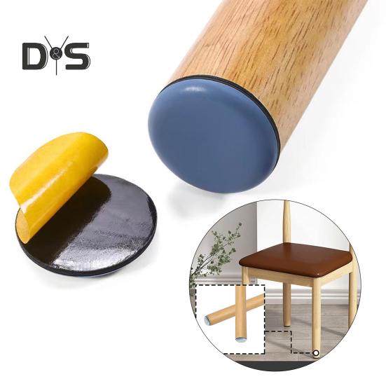 24 Stück Küchengeräte-Dichtungen, geräuschlos, sicher, einfach anzubringen, selbstklebend, platzsparend, kratzfest, für Mini-Möbel, Tisch, Stuhl, Beinmatten, Küchenbedarf