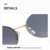 Neutral New Style Oval Glasses Frame Sun Glasses Fashion Style Retro Style Metal Material Full Glasses Frame Outdoor Beach Travel Sunscreen Eye