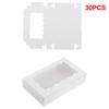 30 Pieces Kraft Bakery Box with Clear Window Bakery Candy Box Pastry Box for Pastry Biscuit Macaron Pie Candy Donuts