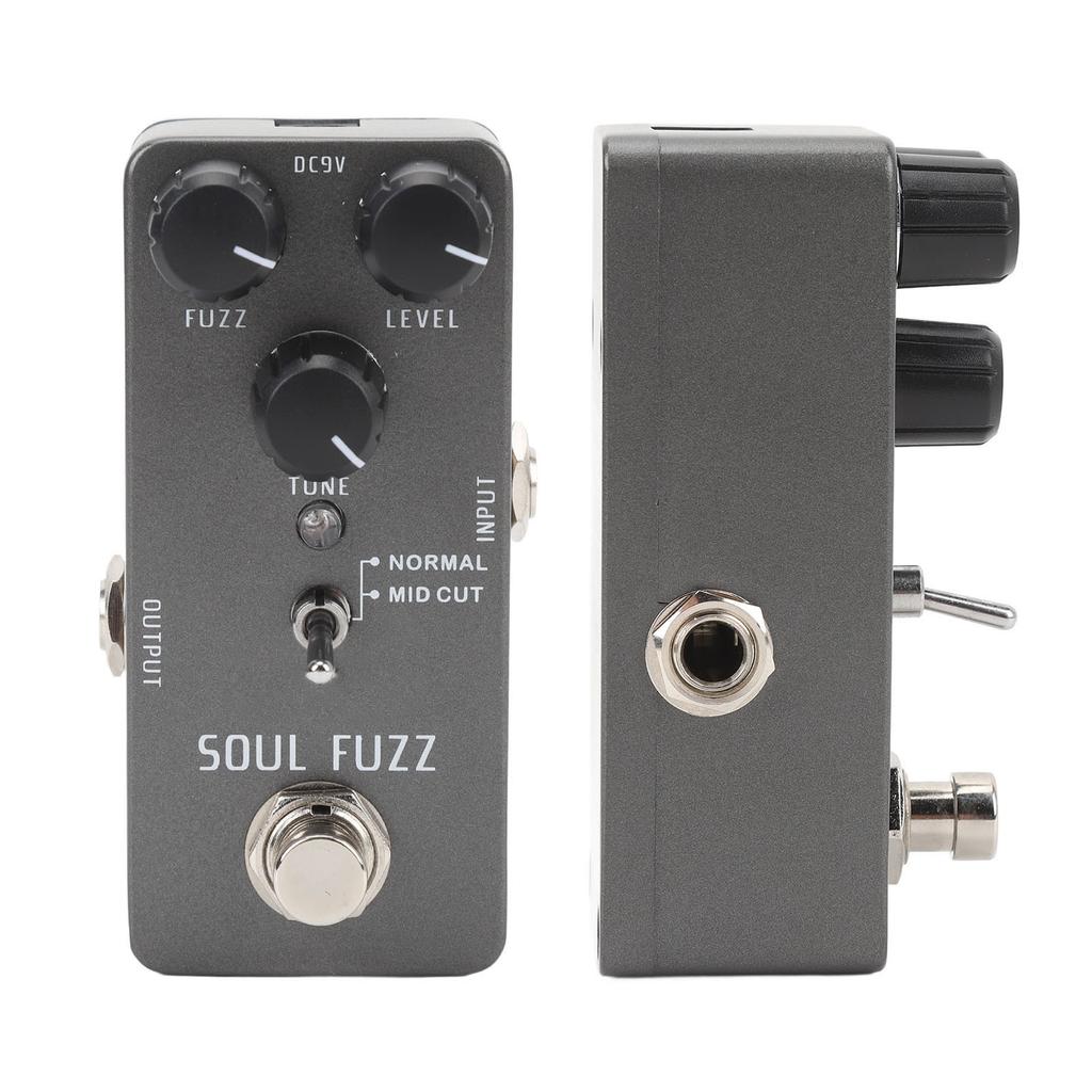 Electric Guitar Fuzz Pedal with Adjustable Volume Tone Gain Control Knob Compact Effect Pedal Non Slip Rubber Pad DC9V
