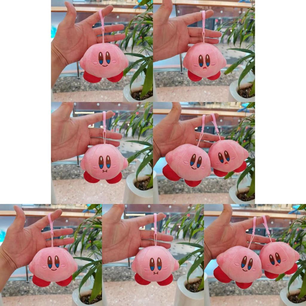 Adorable Cartoon Kirby Keychain Plush Doll Cute Animal Bag Charm Decor 10cm Soft Toy