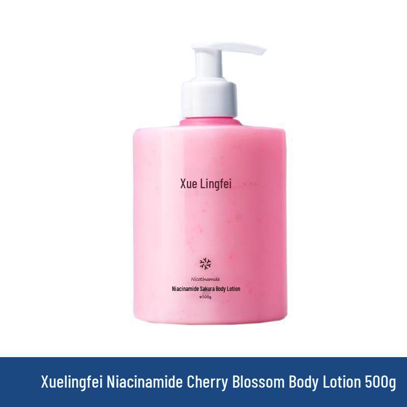 Xuelingfei Kirschblüte Niacinamid Körperlotion 500g - Feuchtigkeitsspendend & Hydrierend mit Langanhaltendem Duft zur Pflege der Haut.