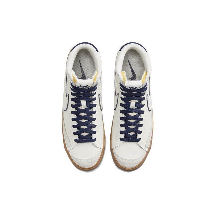 Nike Blazer Mid 77 Premium Sail Navy Gum Men Sneakers White Midnight-Navy Gum-Medium-Brown DQ7672-100