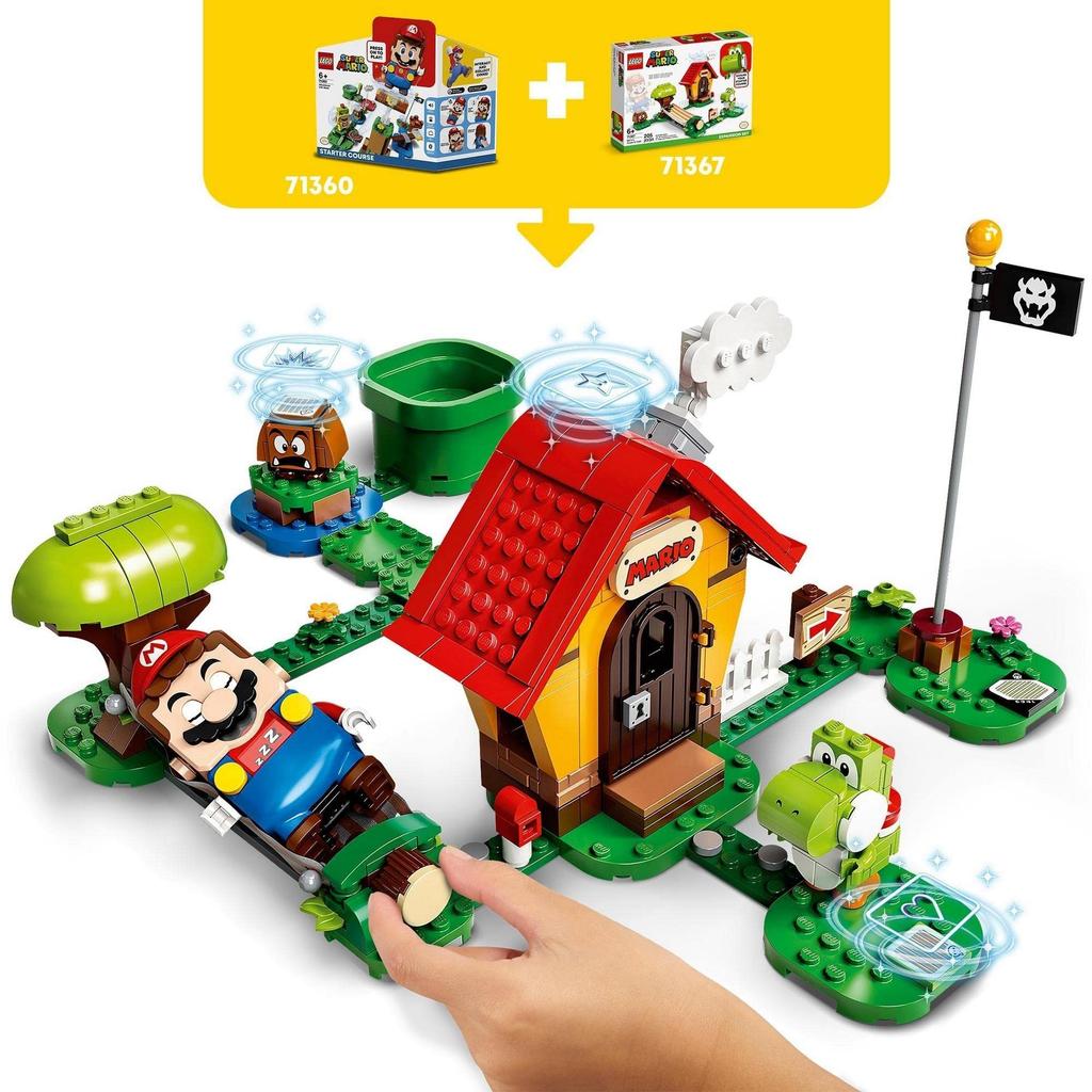 LEGO Super Mario Yoshi and Mario House 71367 - Toy, Video Game, House, Boys, Girls, Ages 6+