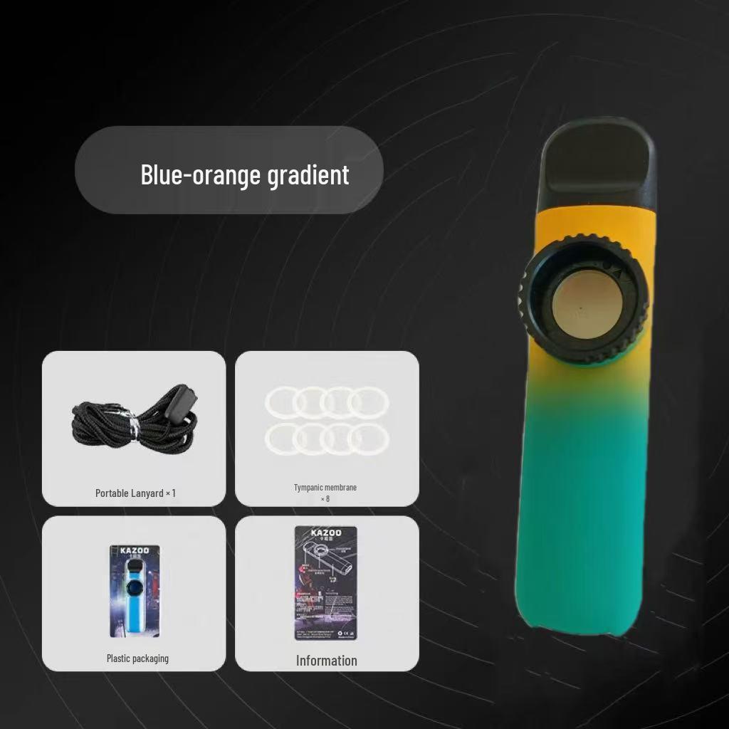 Gradient Color Double Hole Kazoo with Double Membrane - High Low Tone Kazoo Instrument