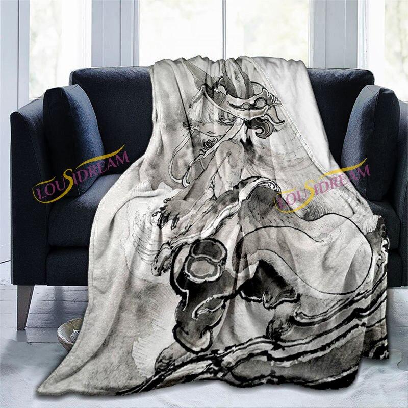 Anime feito no abismo impressão lance cobertores bebê quente sofá cama sala de estar durável decoração para casa cobertor de flanela para adultos e crianças