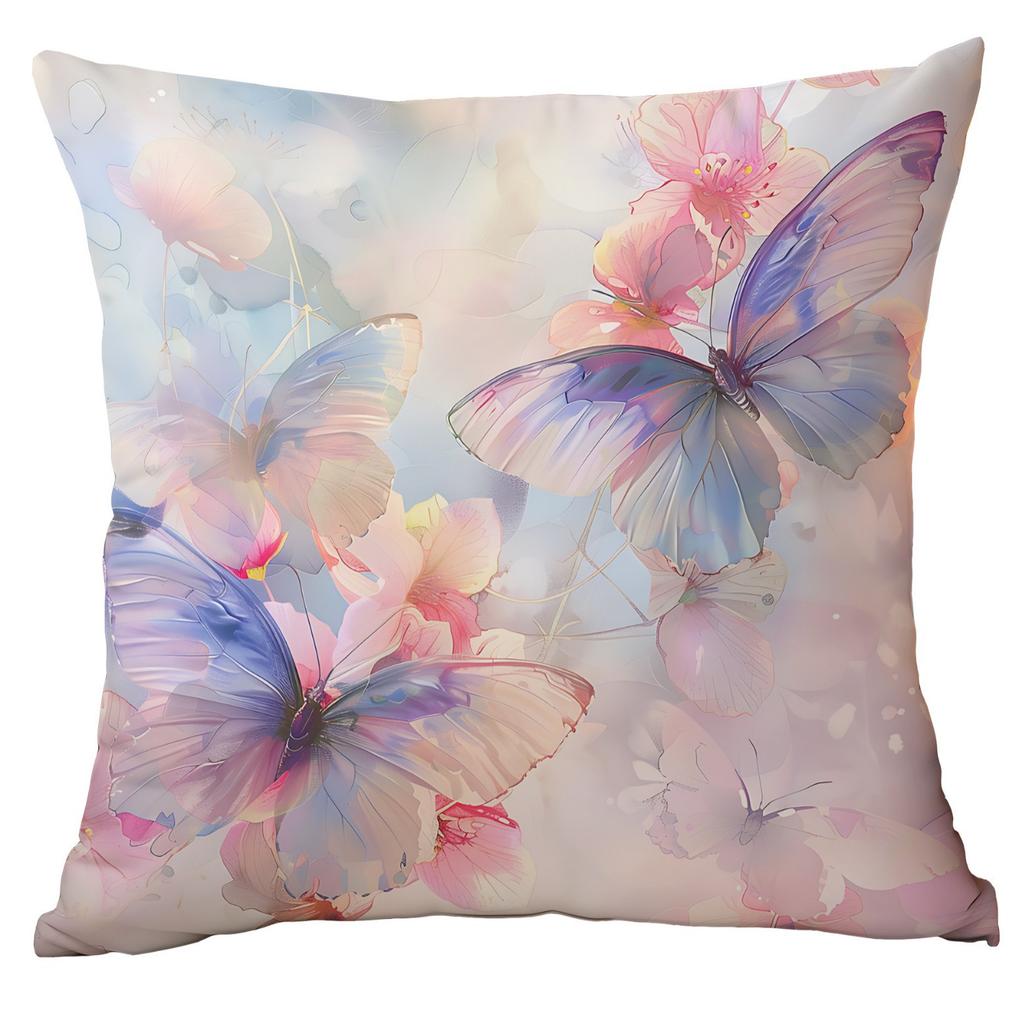 New Creative Butterfly Pillowcase Spring and Summer Dreamy Pillowcase Home Bedside Sofa Backrest Cover