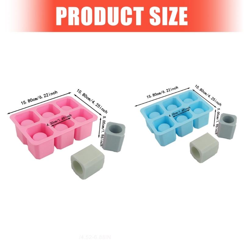 6 Cavity Silicone Ice Cup Molds For Making Hollow Ice Cups 6 Cavity Ice Tray Perfect For Summer Drink And Cocktails