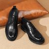 Brock Casual Leather Shoes Men's Spring Leather Wide Feet Big Head Leather Shoes British Men's Outdoor Tooling Shoes Trendy Shoes
