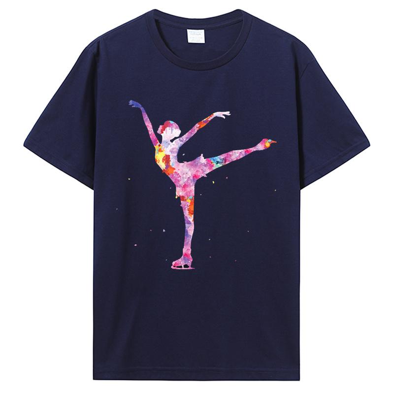 

Забавные Красивые Футболки с Графикой для Девочек-Фигуристок, Уличная Одежда с Коротким Рукавом, Подарки на День Рождения, Футболка для Катания на Коньках, Мужская Одежда S