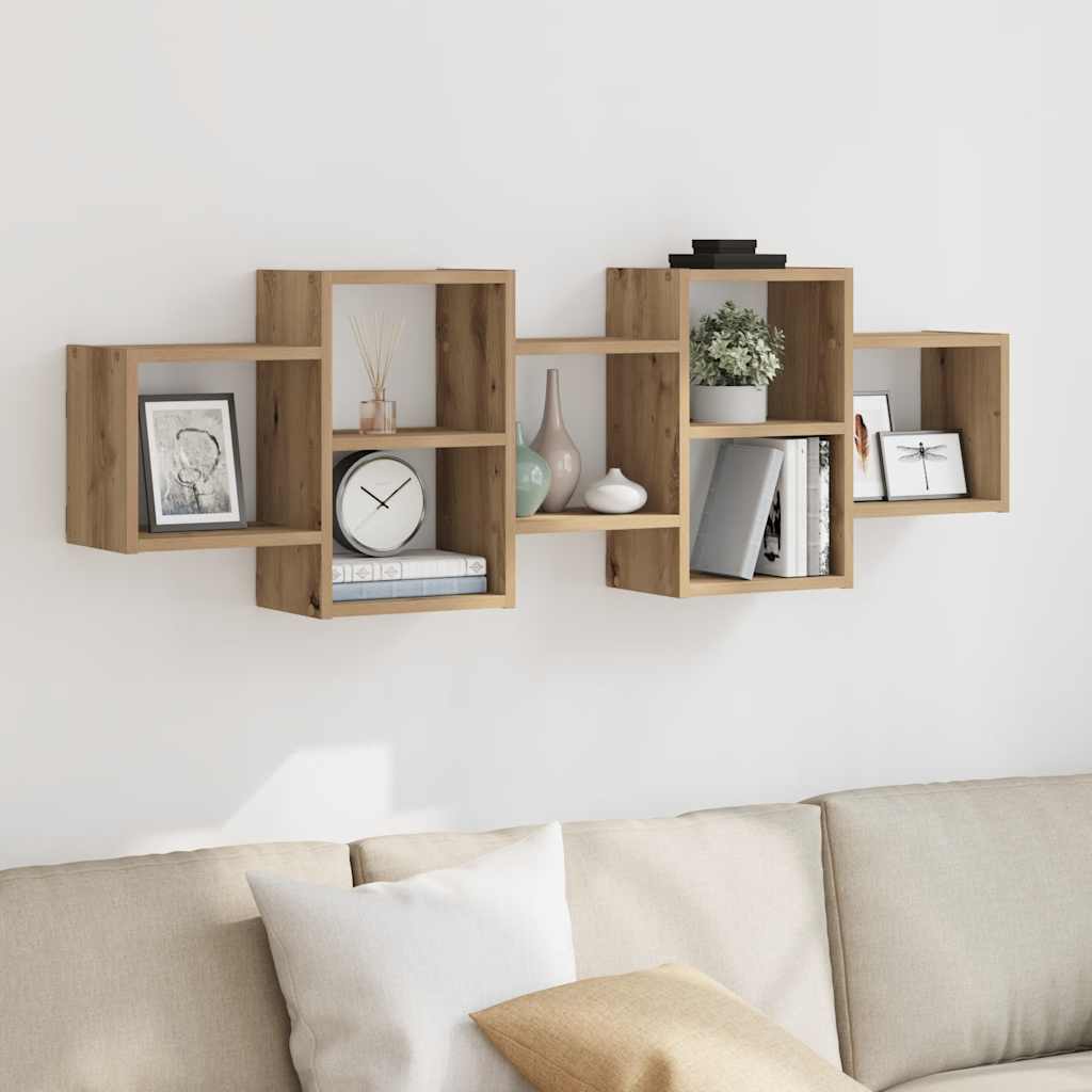 Wall Shelf Artisan Oak 129 x 18 x 42 cm Wood Based Material