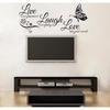 Neues Live Laugh Love Schmetterling Blume Wandkunst Aufkleber Modernes Wandposter Zitate Vinyl Aufkleber Heimdekoration Wohnzimmer Schmuck