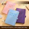 Professional Planning Book 2027 A5 Daily Planner, Vertical Grain Hardcover 320 Page Portable Travel Journal Schedule Notebook, English Calendar