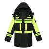 Reflective Rainproof Winter Coat with Thick Inner Liner for Traffic Duty and Cold Protection