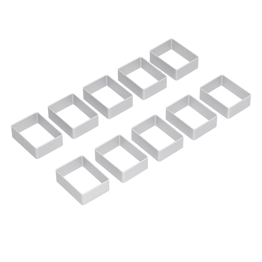 10Pcs Set Stainless Steel Moon Cake Mold Set Cookies Biscuits Cutter DIY Baking Mold Set