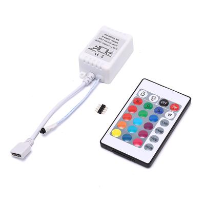 Led Rgb Controller 24 Key Ir Remote Dc12V Dimmer Control Box For Led Strip Light