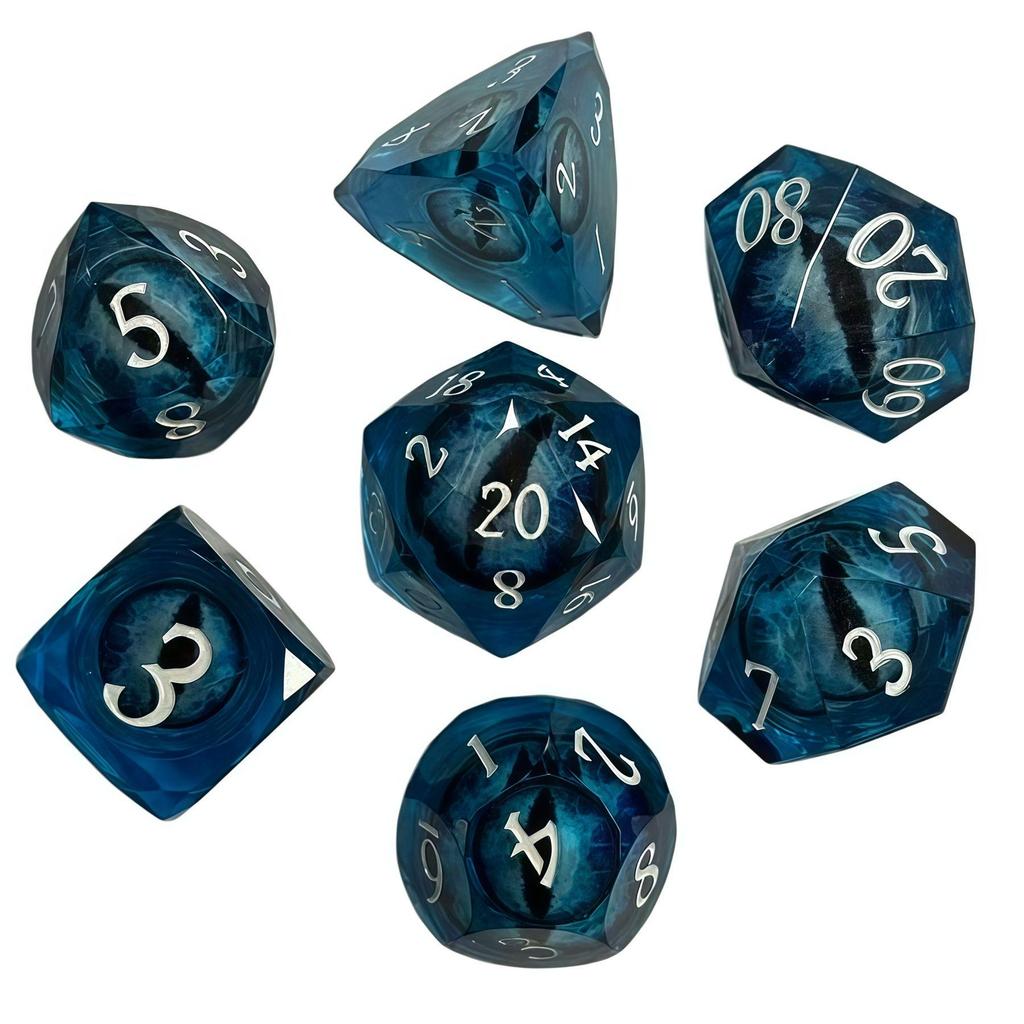 Resin Polyhedral Dice Set for DND, Dungeons & Dragons, COC, and Tabletop RPGs