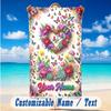 Butterfly Theme Beach Towel Personalized Custom Name & Text Soft Quick Dry Beach Towel for Swimming Travel