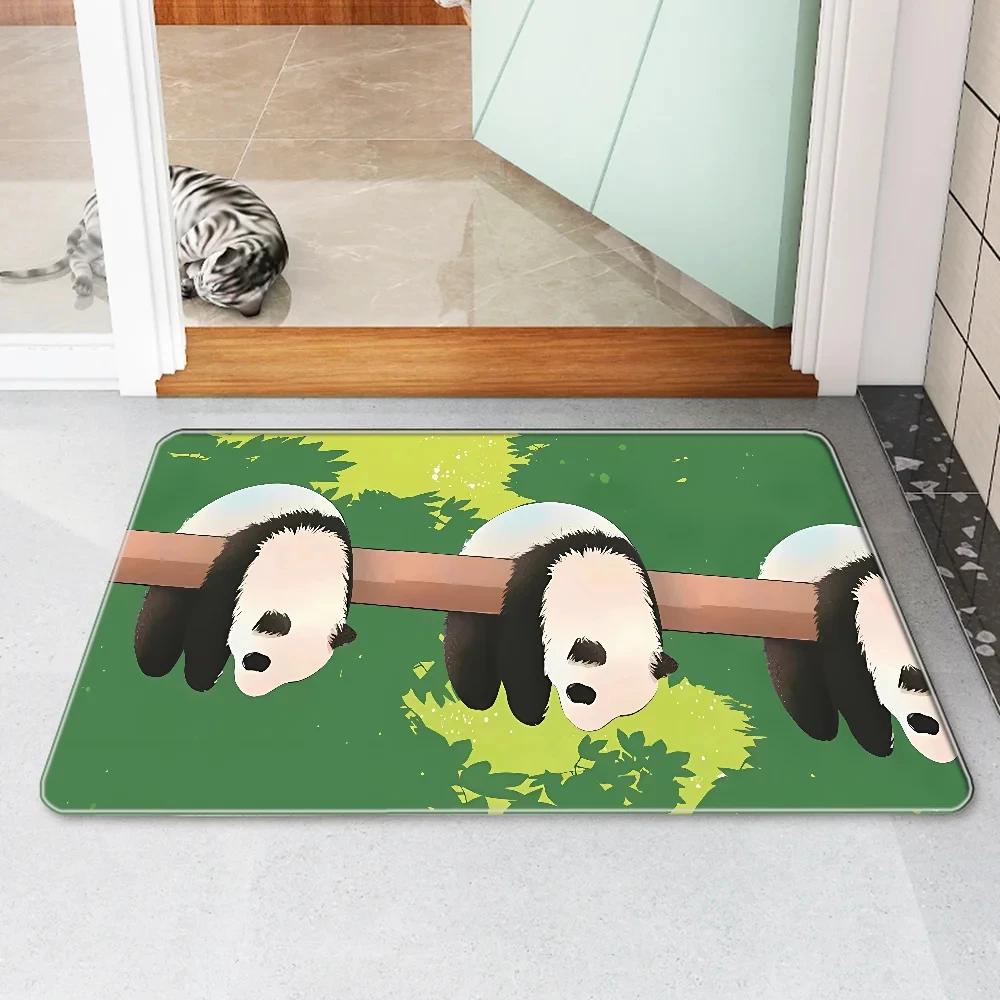 Panda Doormats Welcome Home Rugs Bedrooom Carpet Kitchen Floor Mat Entrance Door Mats Foot Bath Doormat Bathroom RoomPrayer Rug
