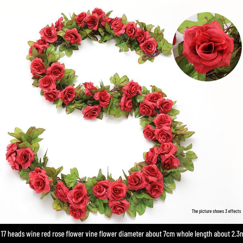 Artificial Rattan Vines for Pipe and Ceiling Decoration - Fake Green Leaves