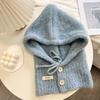 Thicken Knitted Balaclava Drawstring Skull Cap Beanie Korean Style Winter Hat  Women Girl