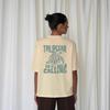 Women's Round Neck Sea Turtle Graphic Tee Loose Fit 100% Cotton Casual Back Print T-Shirt