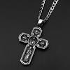 Collar Colgante Cruz Crucifijo de Jesús Ortodoxo Vintage para Mujeres Hombres Cadena de Acero Inoxidable 316L Joyería Amuleto Regalo
