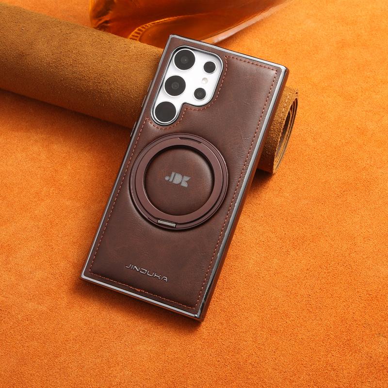 The 360-degree Rotating Samsung S23ultra Phone Case Is Suitable for The Galaxy24Plus Magnetic Stand and Simple 24u Leather Case