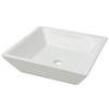 VidaXL Lavabo Carrée Céramique Blanc 41,5x41,5x12 cm Vasque à Poser Salle Bain 142344