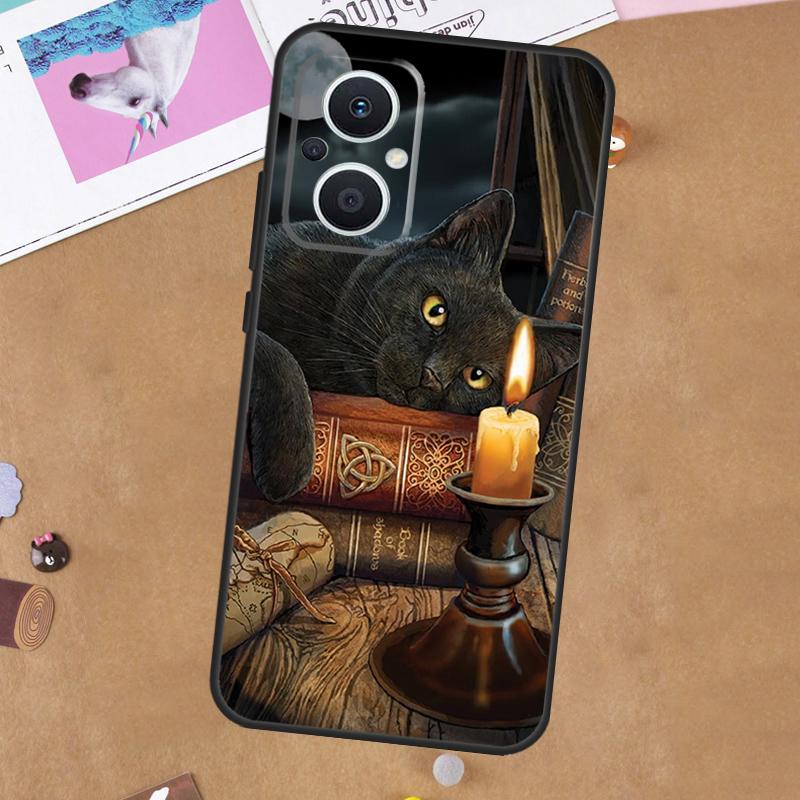 Witch Cat For OPPO Reno 7 8 Lite 10 11 12 13 14 Pro 8T 11F 12F 13F 14F OPPO Find X8 X5 X6 X9 Pro Case