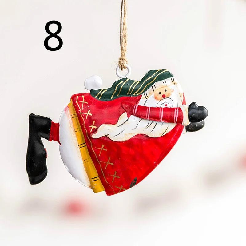 Party Decorations Gift Christmas Pendant Xmas Tree Doll Hanging Metal Ornaments DIY Christmas Day Santa Angel Claus