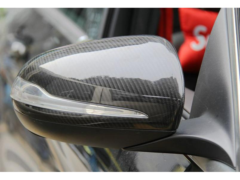 Left-Hand Drive Dry Carbon Fiber Rearview Mirror Cover for Mercedes-Benz B, C, E, S, GLC, GLA, CLA, CLS, W205 Models