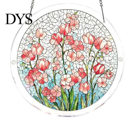 Irregular Shape Puzzle Pieces Acrylic Jigsaw Suncatcher Stained Glass Window Hanging Ornament DIY Puzzles Hands-on Activity Sun Catcher Panel for Home