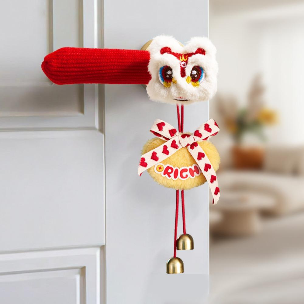 Anti-static Door Handle Protective Cover Dustproof Knitted New Year Door Handle Glove Antifouling Reusable