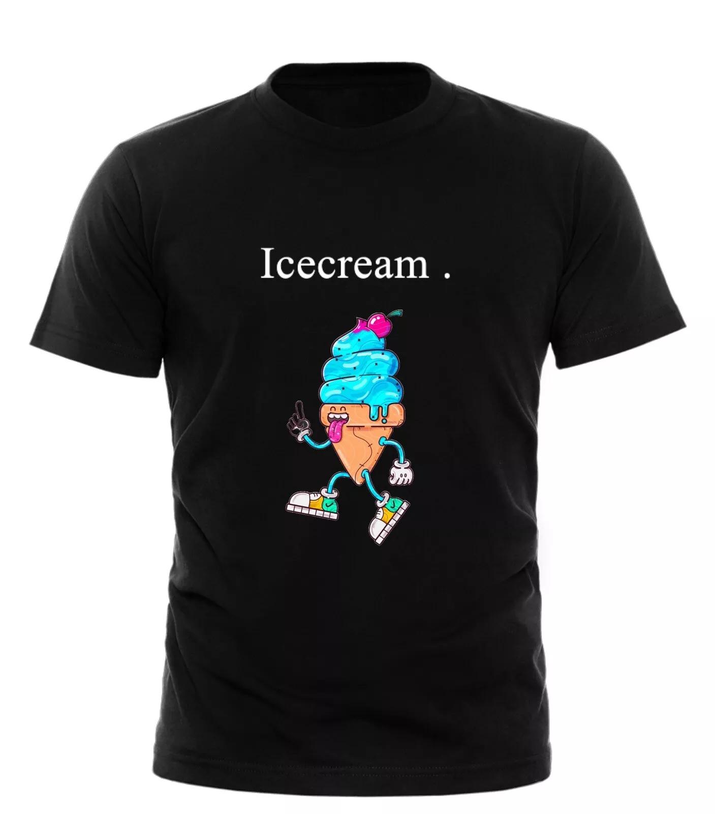 

Funny Gift Ice Cream TShirt, Cute Ice Cream Lover T-shirt Black White All Size 4XL