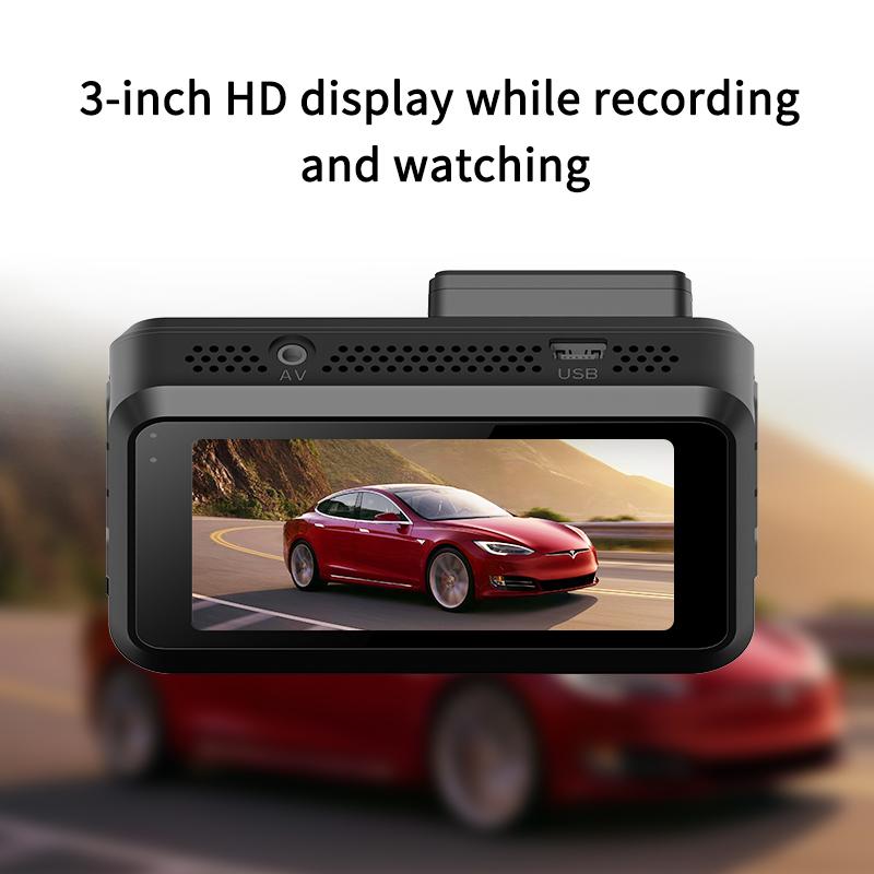 V6 3" FHD 1080P Dash Cam Car DVR Double Lens Recording Night Vision Parking Monitor G-sensor Vedio