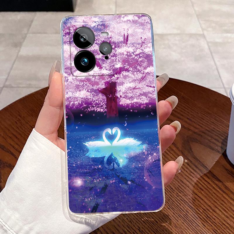Jelly Casing For Realme GT 7 Pro / GT 7 / GT 7T Fundas Clear Silicone Soft TPU Back Cover Cute Cat Rabbit Heart Protective Case