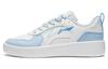 Wheat Age Slip Resistant, Abrasion Resistant, Breathable Low Top Skateboard Shoes Women's White Blue AGCT148-4