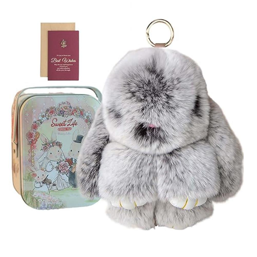 Брелок-брелок для сумки из натурального меха, игрушка, пушистый, брелок-брелок, брелок-подвеска, пушистый меховой помпон, кукла-подвеска, брелок Lulu